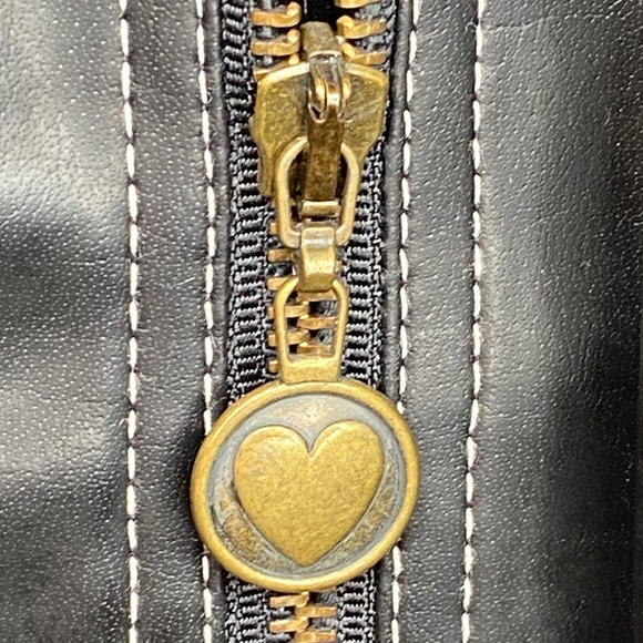 Vintage 90’s: Moschino Jeans ☻ Vegan Leather Mini Zip Dress ☻ Black ☻ Fits 4 6 8 - Picture 11 of 16